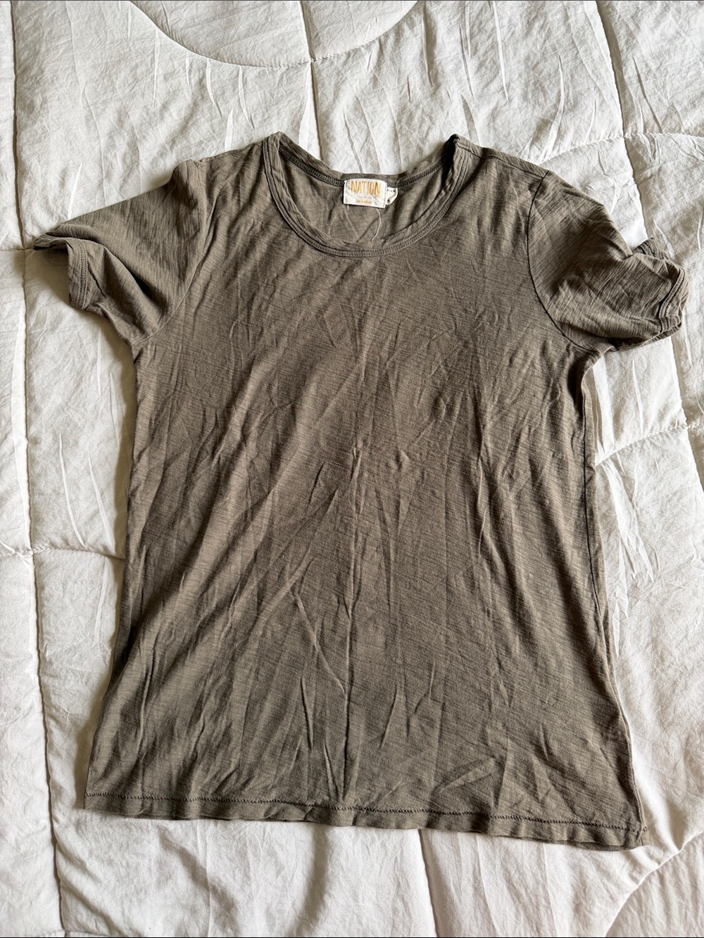 Nation LTD Olive Crewneck Short-Sleeve Tee